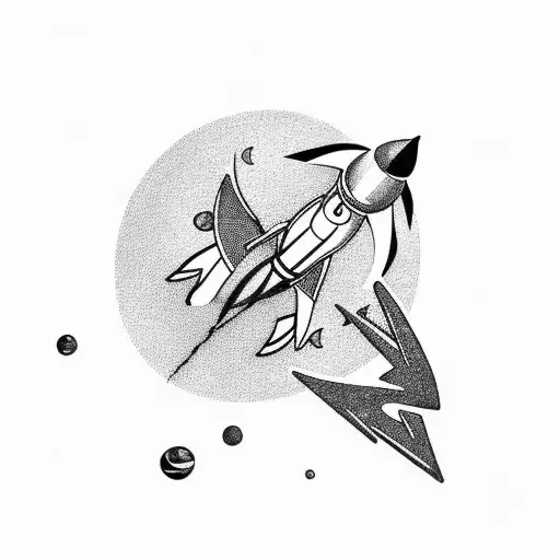 Rocket Reaching The Moon