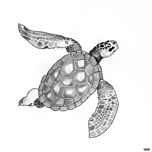 Turtle Withpeople Living On Its Shell