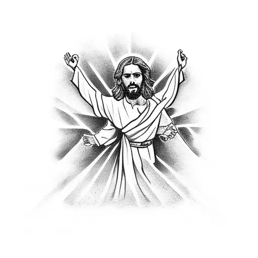 Jesus Carrying People In Hand