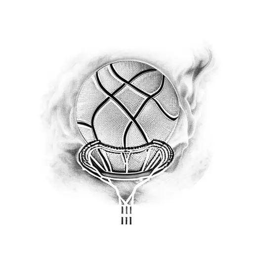 Basketball Player Dunking On A Music Note