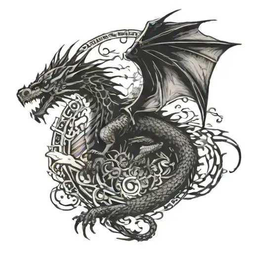 Harry Potter X The Hobbit X The Lord Of The Rings With A Dragon