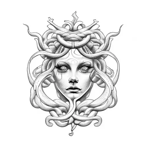 Un Tatouage De Medusa Original