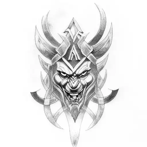 Combine Elements Of Fitness And Norse Mythology In A Tattoo Design