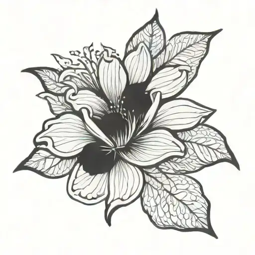 Negative Space Flower