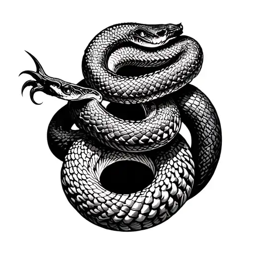 Knight Killing A Snake