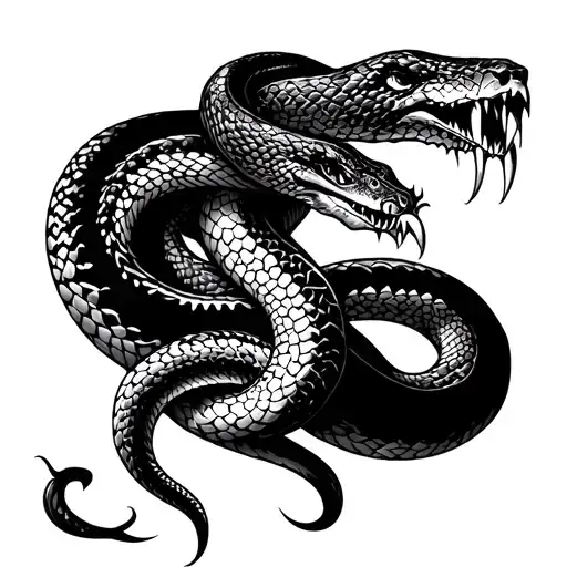 Warrior Killing A Snake