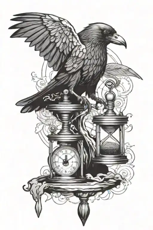 Crow Holding Sand Timer