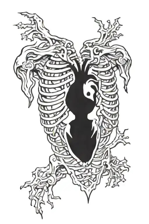 Skeleton Ripping Heart Out