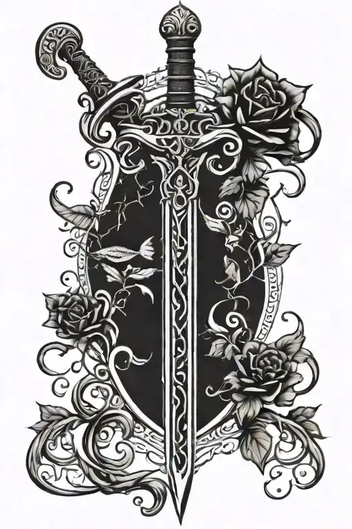 Sword With Vines And Scales