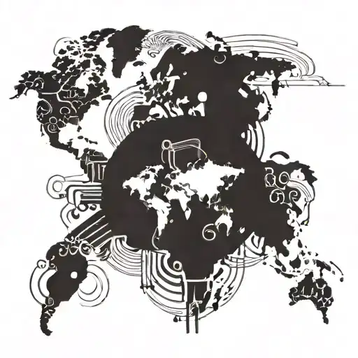 World Map And Music