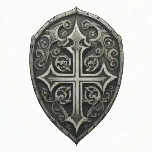 Hebrew Cross And Shield