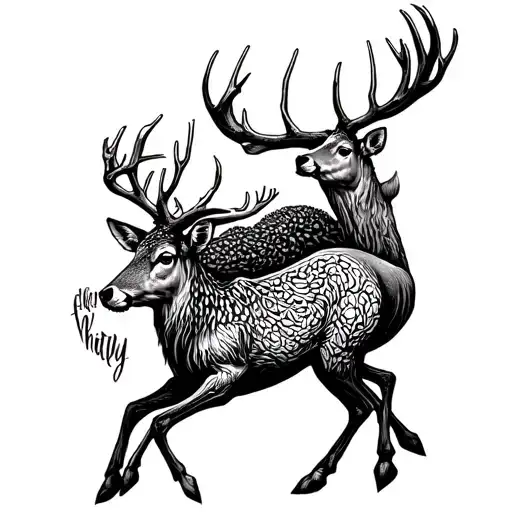 Hunting Scenes Intertwined With Poetic Verses