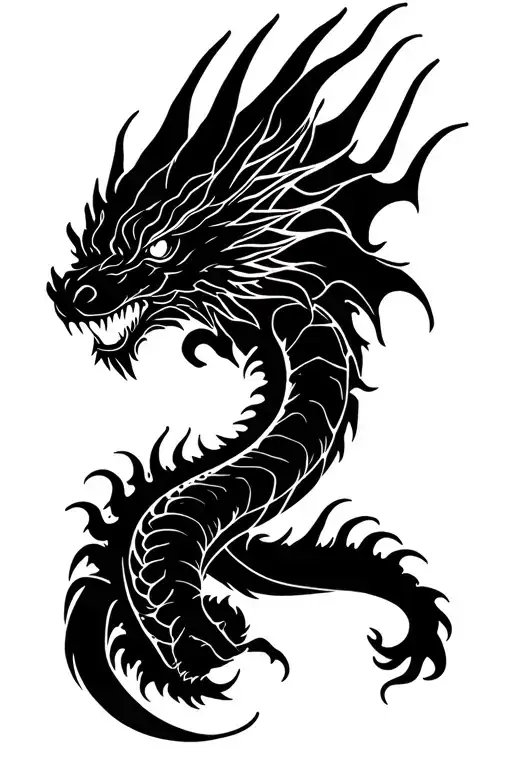 On The Forearm Dragon With