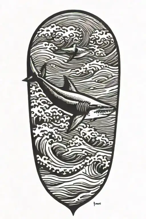 Waves And Shark