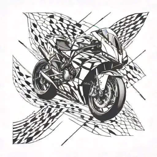 Abstract Geometric Design Inspired By The Twists And Turns Of A Motogp Race Track