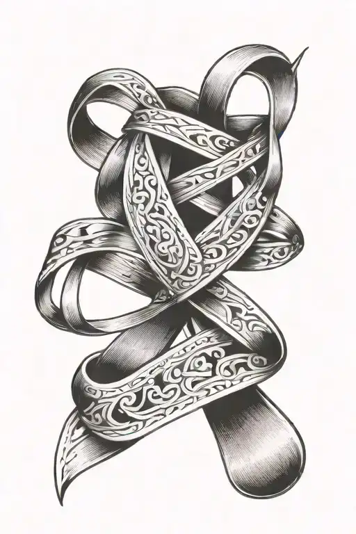 Cancer Ribbon Wrapped