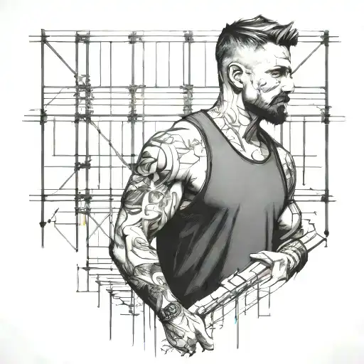 Prison Bars And Walls With A New Man With Short Hair A Goatee And We'll Build Walking Through