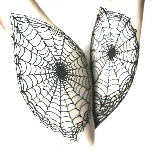 Spider Web Tattoo Design Blackout Arm Sleeve