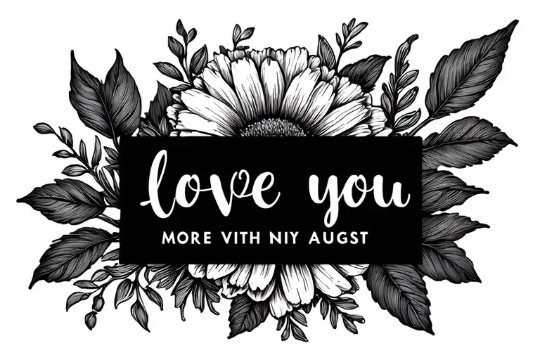 Love You More With August Birth Flower At The End