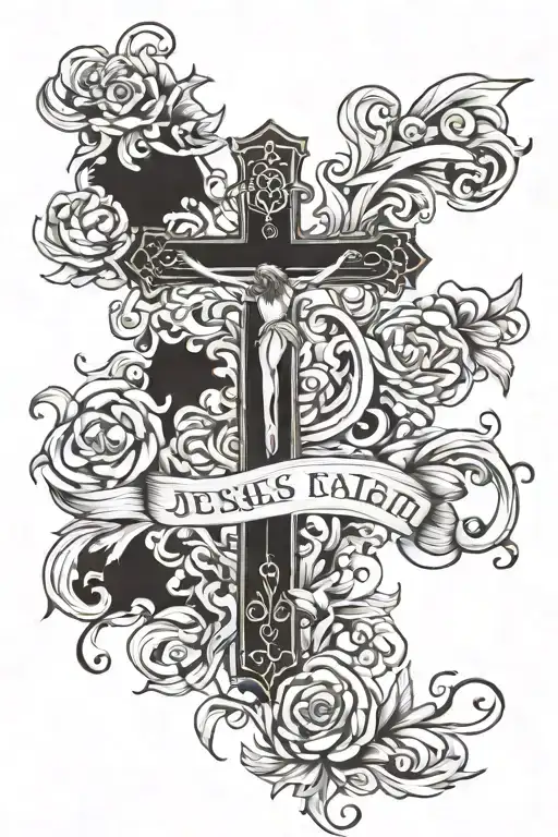Jesus Cross With Last Name