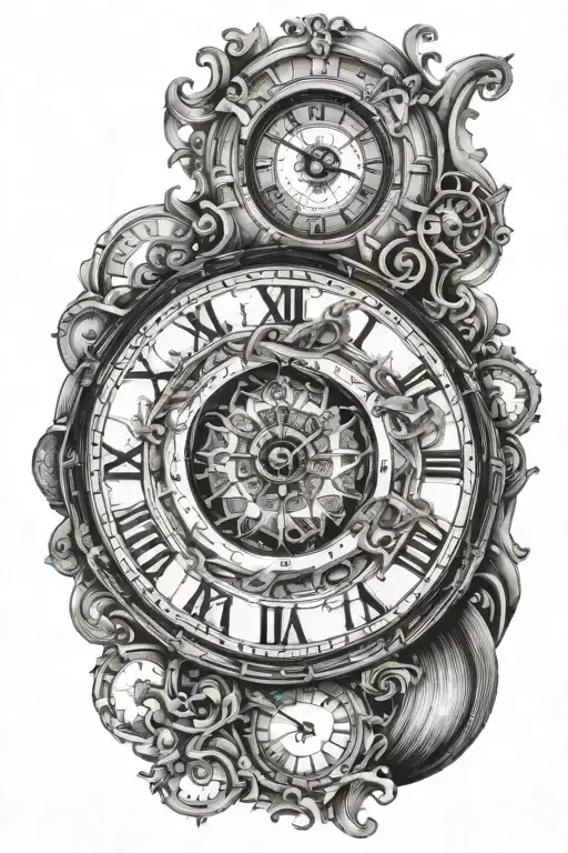 Blackhole And Roman Clock Face