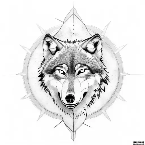 Wolf Chasing The Sun