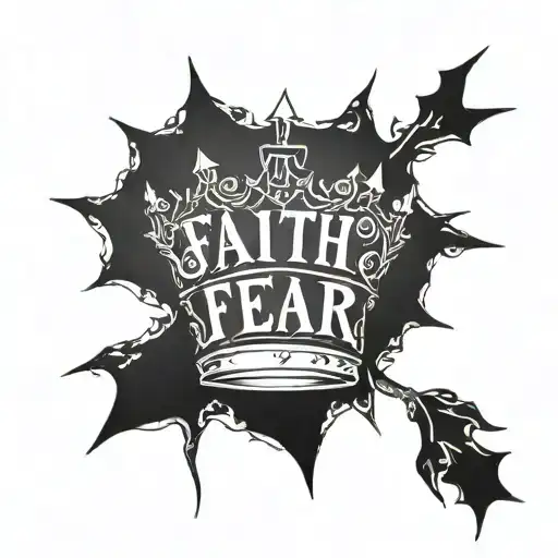 Thorn Crown Wrapped Around With Words Faith Over Fear
