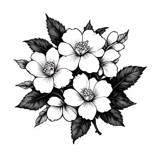 Sampaguita Flowers In Vine Japanese Traditional And Mix Of Filipino Traditional