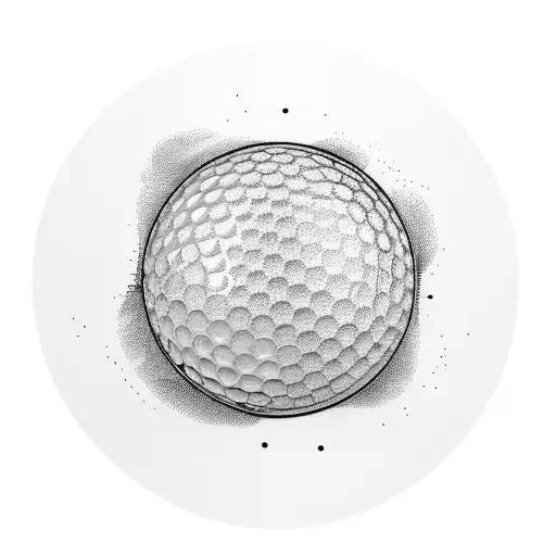 A Golf Ball And Hunting Rifle Crossing Each Other