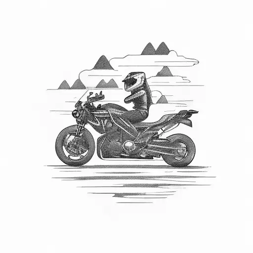 Motorbike Racing Through A Forest