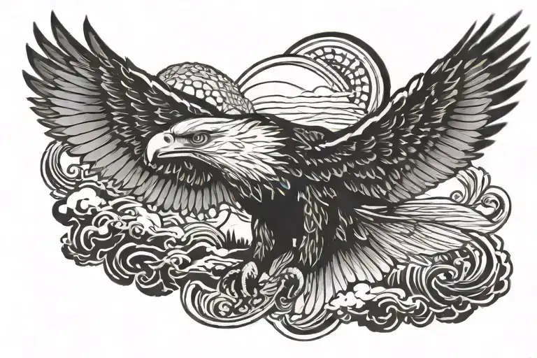 Layton On A Eagle Soaring