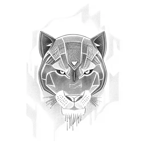 A Majestic Black Panther Leaping Through A Mountainous Landscape