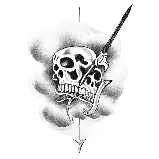 Extra Sleeve Addition To Grim Reaper Surrounded By Smoke