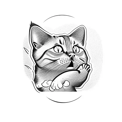 A Cat And A Dog Playing Together In A Garden