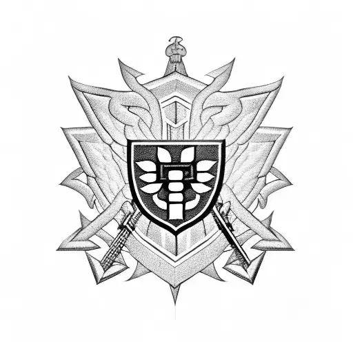 Military Insignia Merged With A Caduceus