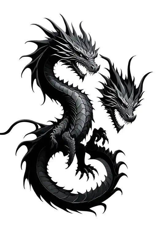 Black Dragon After A Battle