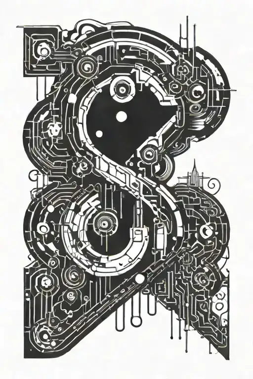 Semicolon Sorrounded Cyberpunk Style