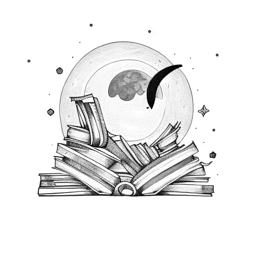 Moon And Books