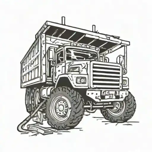 Dump Truck And Tools