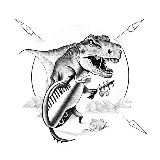 Dinosaur With A Bass Guitar