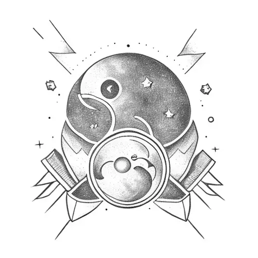 Envelope With Rocket And Moon