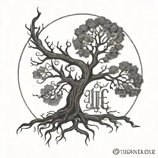 Tree Of Life With The Name Teagan In Branches