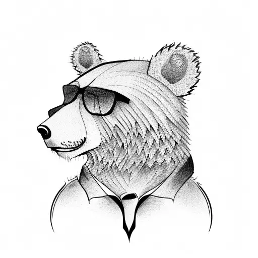 Dead Bear Holding Candy Cotton