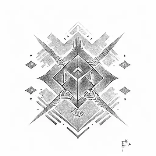 Elder Futhark With Black And Red Colors