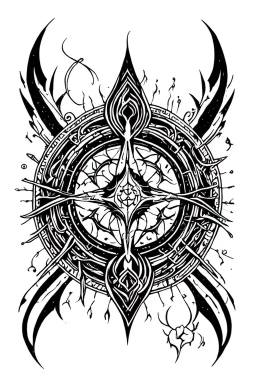 Dark Sigil Magic Tatoo Inspired