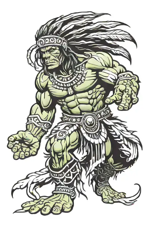Native American Chief Full Body Hulk Mutant