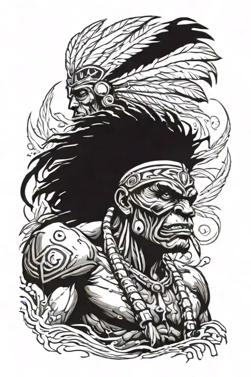 Native American Chief Full Body Hulk Mutant Angry