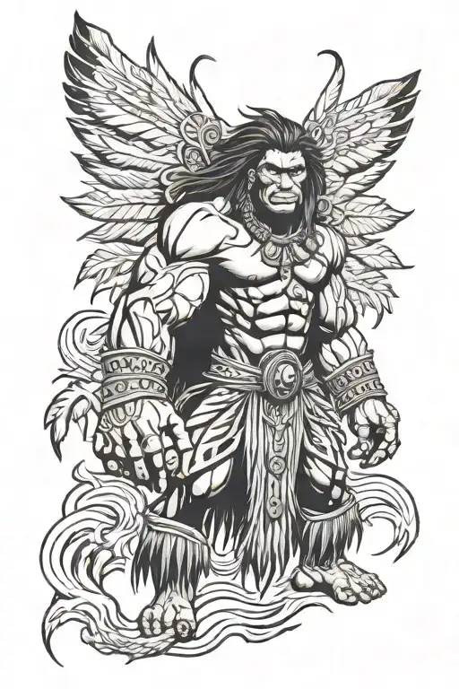 Native American Chief Full Body Hulk Mutant Angry