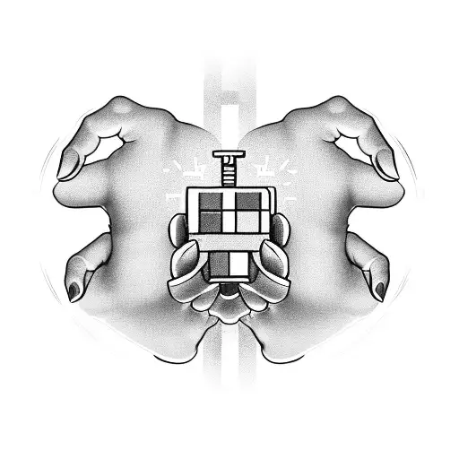 A Worker's Hands Holding A Video Game Controller With The Argentinean Flag In The Background