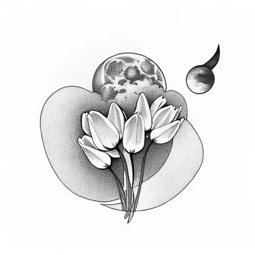 Tulips And The Moon